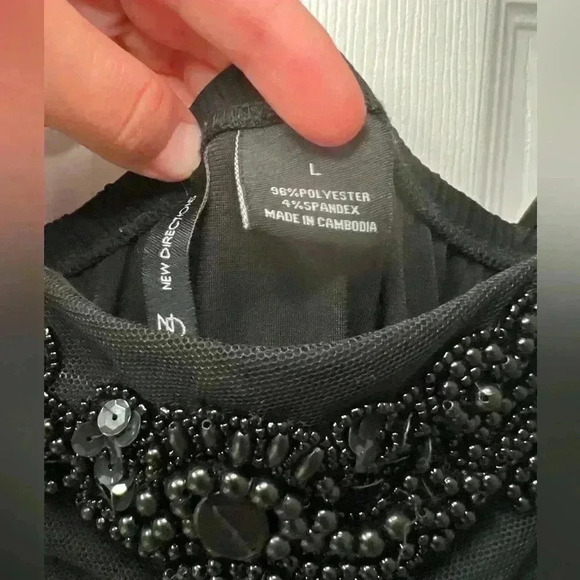 New Direction Black Romper Women’s Size Large - Picture 5 of 5